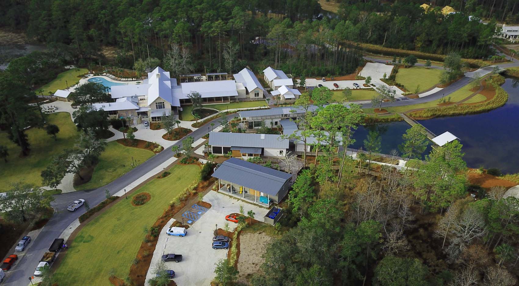 Aerial view of Palmetto Bluff Property 